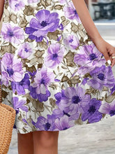 Load image into Gallery viewer, Printed Round Neck Tiered Dress