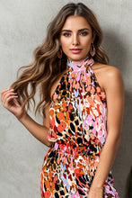 Load image into Gallery viewer, Tied Printed Mock Neck Top and Pants Set