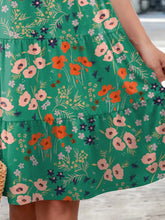 Load image into Gallery viewer, Printed Round Neck Tiered Dress