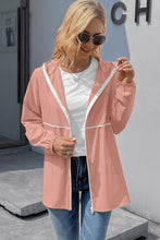 Load image into Gallery viewer, Zip Up Long Sleeve Hooded Watertight Jacket
