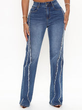 Load image into Gallery viewer, Raw Hem High Waist Jeans