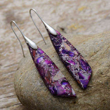 Load image into Gallery viewer, Gold-Plated Copper Dangle Earrings
