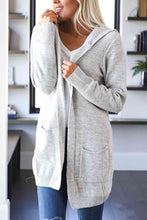 Load image into Gallery viewer, Heathered Open Front Cardigan with Pockets