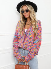 Load image into Gallery viewer, Button Up Dropped Shoulder Cardigan