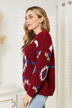 Load image into Gallery viewer, HEYSON Full Size Aztec Soft Fuzzy Sweater