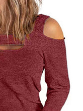 Load image into Gallery viewer, Full Size Cutout Cold Shoulder Blouse