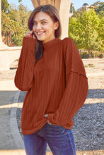 Load image into Gallery viewer, Basic Bae Full Size Ribbed Exposed Seam Mock Neck Knit Top
