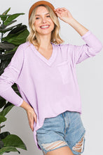Load image into Gallery viewer, Reborn J Waffle Knit V-Neck Long Sleeve T-Shirt
