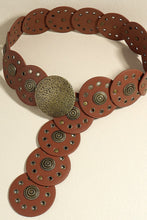 Load image into Gallery viewer, Round Shape PU Leather Belt