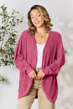 Load image into Gallery viewer, DOORBUSTER DEAL: Basic Bae Full Size Ribbed Cocoon Cardigan