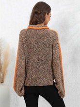 Load image into Gallery viewer, Heathered Turtleneck Long Sleeve Sweater