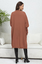 Load image into Gallery viewer, Lantern Sleeve Open Front Pocketed Cardigan
