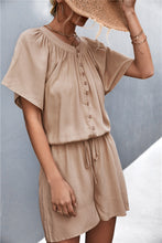 Load image into Gallery viewer, Buttoned Gather Detail Romper