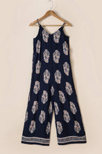Load image into Gallery viewer, Printed V-Neck Sleeveless Jumpsuit