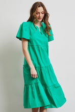 Load image into Gallery viewer, HEYSON Full Size Cotton Poplin Ruffled Tiered Midi Dress