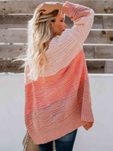 Load image into Gallery viewer, Color Block  Openwork Open Front Cardigan
