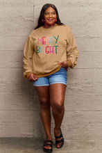 Load image into Gallery viewer, Simply Love Full Size MERRY AND BRIGHT Graphic Sweatshirt