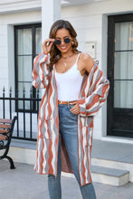 Load image into Gallery viewer, Printed Open Front Pocketed Cardigan