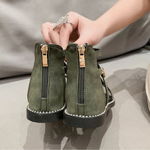Load image into Gallery viewer, Open Toe Back Zipper Flat Sandals