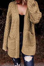 Load image into Gallery viewer, Open Front Dropped Shoulder Cardigan with Pockets