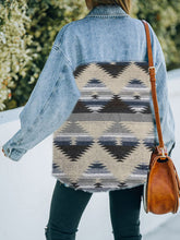 Load image into Gallery viewer, Collared Neck Dropped Shoulder Denim Jacket