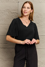 Load image into Gallery viewer, V-Neck Flutter Sleeve Blouse