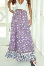 Load image into Gallery viewer, Tiered Printed Elastic Waist Skirt