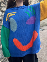 Load image into Gallery viewer, Contrast Drop Shoulder Long Sleeve Sweater