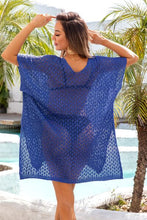 Load image into Gallery viewer, Openwork Slit Scoop Neck Cover Up