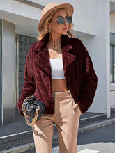 Load image into Gallery viewer, Plush Open Front Dropped Shoulder Jacket