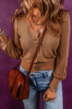 Load image into Gallery viewer, Button Up V-Neck Long Sleeve Cardigan
