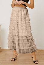 Load image into Gallery viewer, Ruched High Waist Tiered Skirt