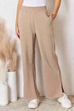 Load image into Gallery viewer, RISEN Wide Waistband Slit Wide Leg Pants