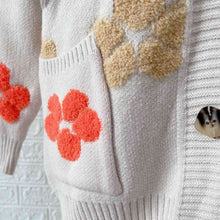 Load image into Gallery viewer, Floral V-Neck Button Up Cardigan with Pockets