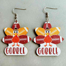 Load image into Gallery viewer, Thanksgiving Turkey Drop Earrings
