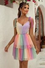 Load image into Gallery viewer, Gradient Tie-Shoulder Layered Dress
