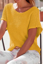 Load image into Gallery viewer, Boat Neck Short Sleeve Sweater