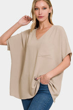 Load image into Gallery viewer, Zenana Full Size Texture V-Neck Short Sleeve Top