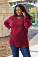 Load image into Gallery viewer, DOORBUSTER DEAL: Basic Bae Full Size Ribbed Round Neck Long Sleeve Knit Top