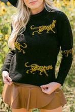 Load image into Gallery viewer, Animal Print Round Neck Sweater
