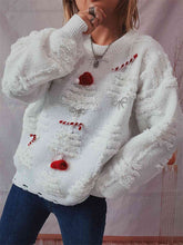 Load image into Gallery viewer, Pearl Detail Round Neck Long Sleeve Sweater