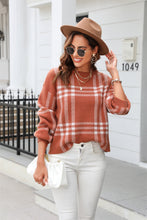 Load image into Gallery viewer, Printed Round Neck Dropped Shoulder Sweater