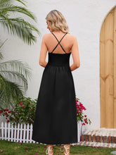 Load image into Gallery viewer, Crisscross Smocked Spaghetti Strap Dress