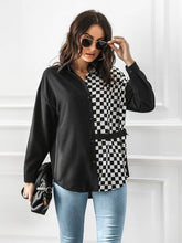 Load image into Gallery viewer, Contrast Button Up Long Sleeve Shirt
