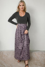 Load image into Gallery viewer, Leopard Round Neck Maxi Dress