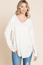 Load image into Gallery viewer, Culture Code Full Size V-Neck Dropped Shoulder Blouse