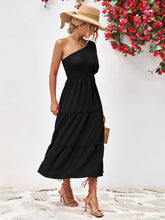 Load image into Gallery viewer, Breathless Smocked One-Shoulder Midi Dress