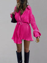 Load image into Gallery viewer, Button Up Dropped Shoulder Shirt Dress