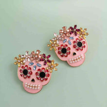 Load image into Gallery viewer, Skull Rhinestone Alloy Earrings