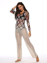 Load image into Gallery viewer, Cutout Drawstring High Waist Swim Pants